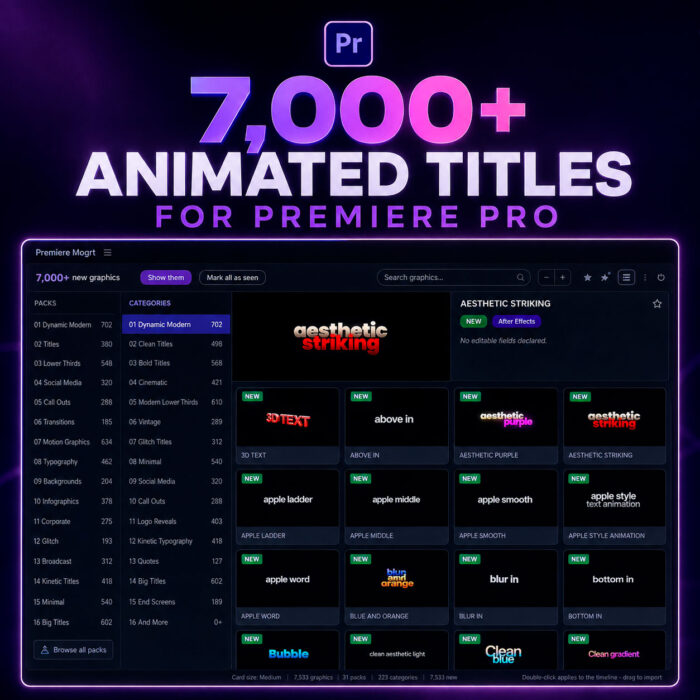Premiere Pro Video Editing Package